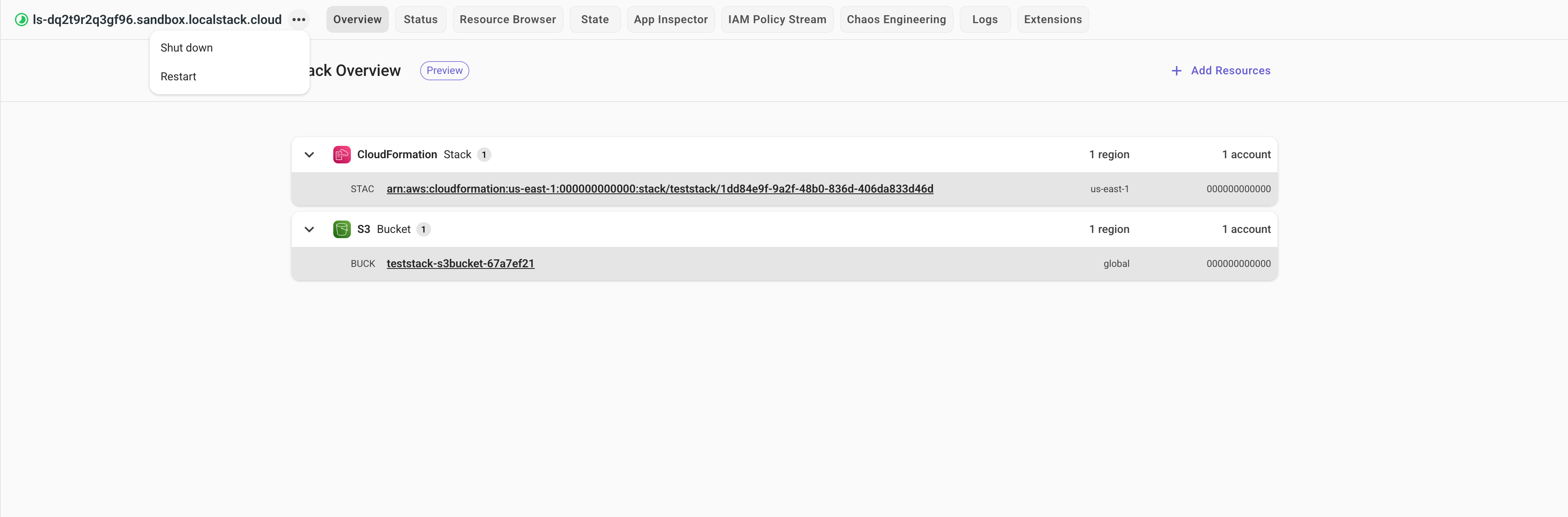 Shut down the LocalStack Ephemeral Instance